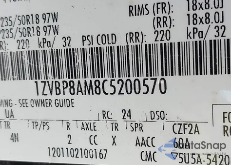 2012 Ford Mustang V6 Premium from USA, damaged, VIN 1ZVBP8AM8C5200570